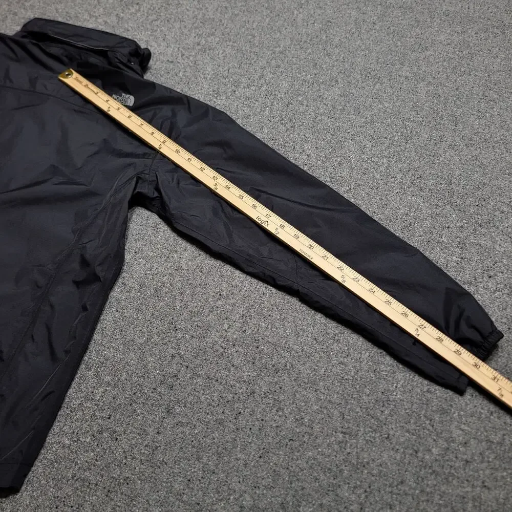 The North Face Jacket Girls Extra Large 18 Black Resolve Reflective Ripstop Rain